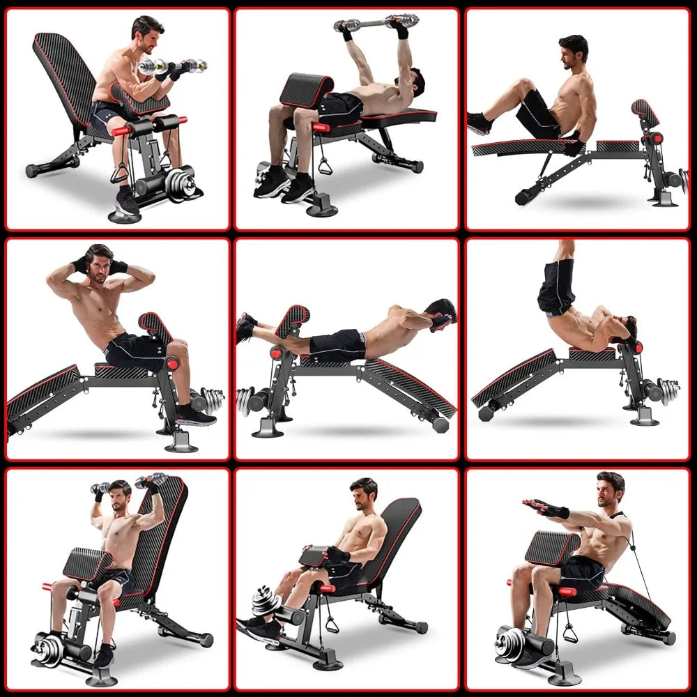 Foldable Multi-Function Weight Bench for Home Gym